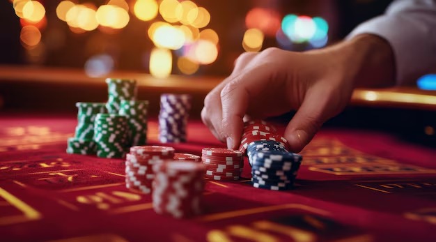 Roulette wheel and betting board